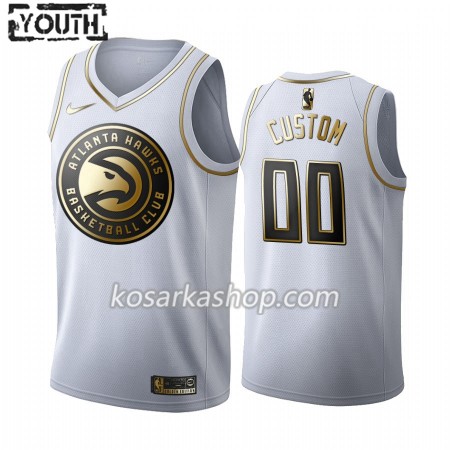 Dres Atlanta Hawks Prilagođeni Nike 2019-20 Bijela Golden Edition Swingman - Dječji